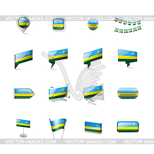 Rwanda flag, - vector image