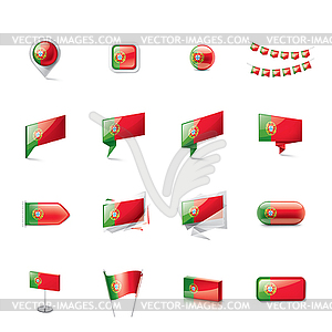 Флаг Португалии, - рисунок в векторном формате