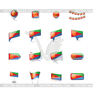 Eritrea flag, - vector clipart