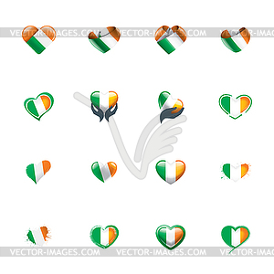 Ireland flag, - vector clipart / vector image