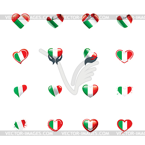 Italy flag,  - vector clip art