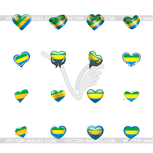 Gabon flag,  - vector clipart