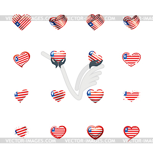 Liberia flag,  - vector image