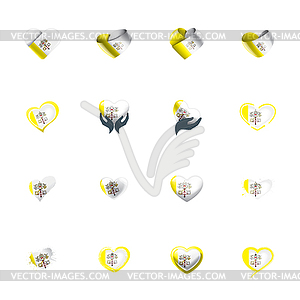 Vatican flag, - vector clip art
