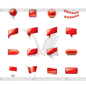 Red flag of USSR - vector clipart