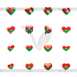 Burkina Faso flag, - vector clip art