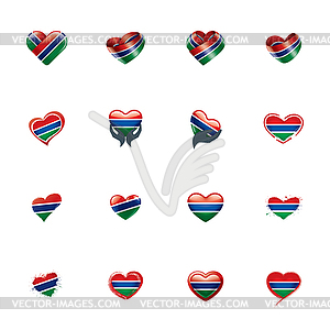 Gambia flag, - vector image