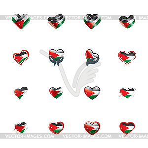 Jordan flag, - royalty-free vector clipart