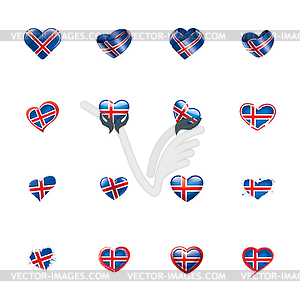 Iceland flag, - vector image