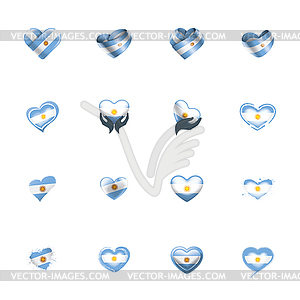 Argentina flag, - vector clipart