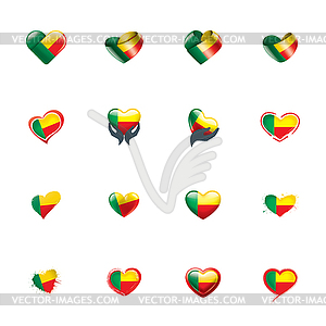 Benin flag, - vector image