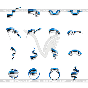 Estonia flag, - vector clipart / vector image