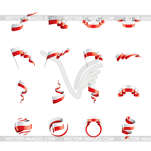 Poland flag, - vector clipart