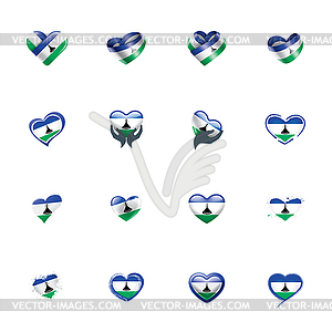 Lesotho flag, - vector image