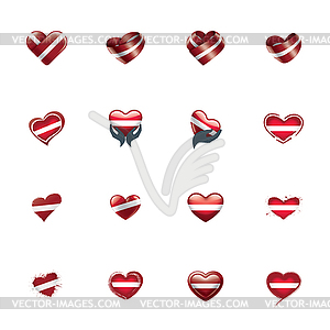 Latvia flag, - vector clipart