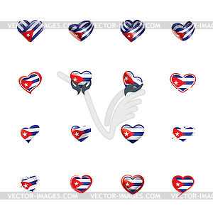 Cuba flag, - vector clip art