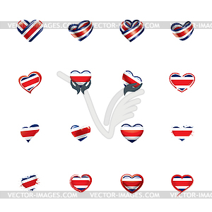 Costa Rica flag, - vector clip art