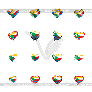 Comoros flag, - vector clip art