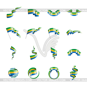 Gabon flag,  - vector image