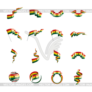 Ghana flag, - vector clipart