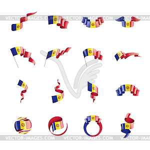 Andora flag, - vector clipart