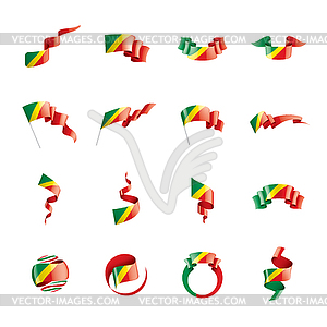 Congo flag, - vector image
