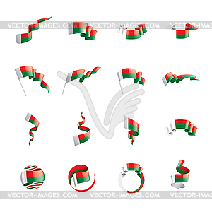 Madagascar flag, - vector clipart