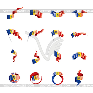 Moldova flag, - vector clip art