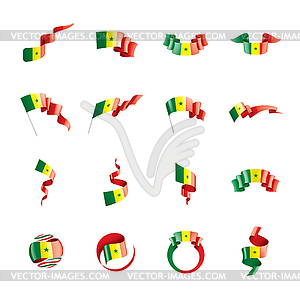 Senegal flag, - color vector clipart