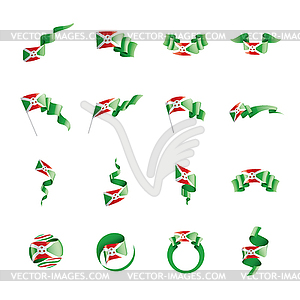 Burundi flag, - vector clipart