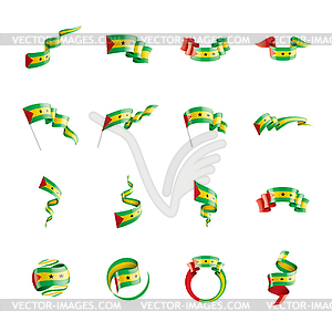 Sao Tome and Principe flag, - vector image