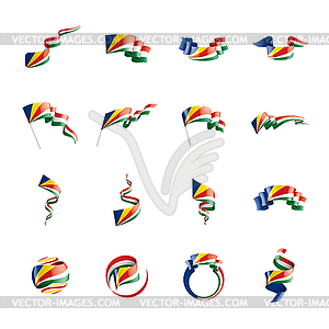 Seychelles flag, - vector clipart