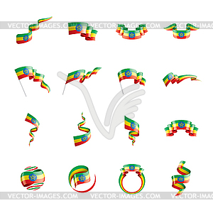 Ethiopia flag, - vector image