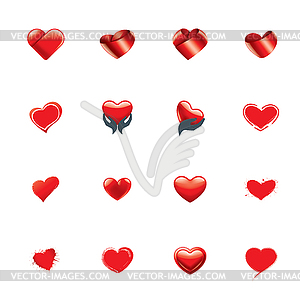 Red heart icon - vector clip art