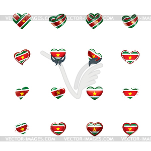 Suriname flag, - vector image