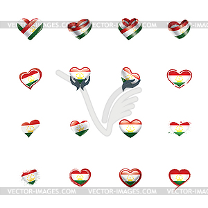 Tajikistan flag, - vector clip art