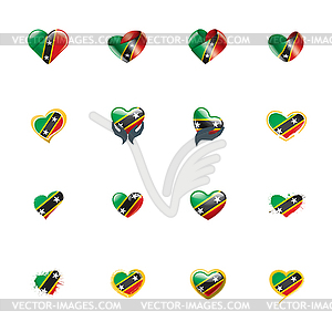 Saint Kitts and Nevis flag, - vector clipart