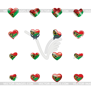 Vanuatu flag, - vector clip art