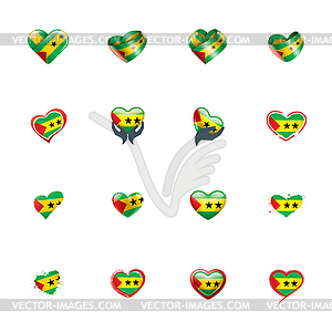 Sao Tome and Principe flag, - royalty-free vector image