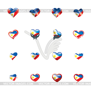 Philippines flag, - vector clip art