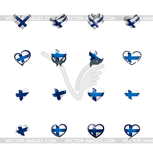 Finland flag, - vector clipart