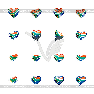 South africa flag, - stock vector clipart