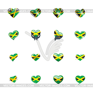 Флаг Ямайки, - векторизованное изображение клипарта