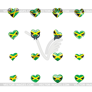 Jamaica flag, - vector clip art