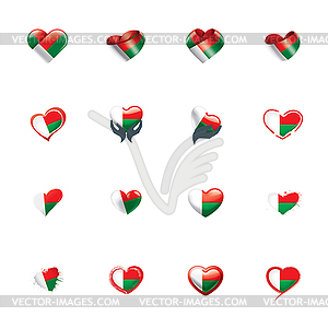 Madagascar flag, - vector clipart