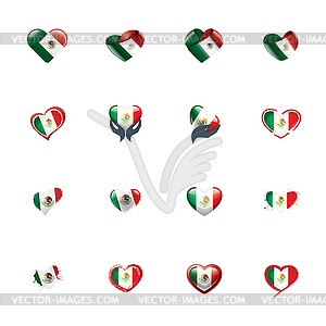 Mexican flag, - vector clipart