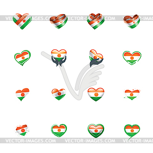 Niger flag, - vector image