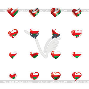 Oman flag, - color vector clipart