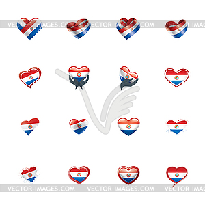 Парагвайский флаг, - векторизованное изображение
