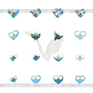 San Marino flag, - vector clipart